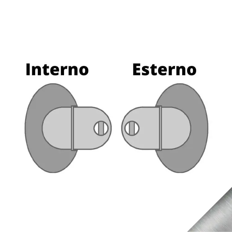 Serratura libero/occupato Pigio Meroni per bagno/WC, maniglia con girevole, funzione antipatico, finitura Cromo Opaco/Nero Gommato Beste Prijs