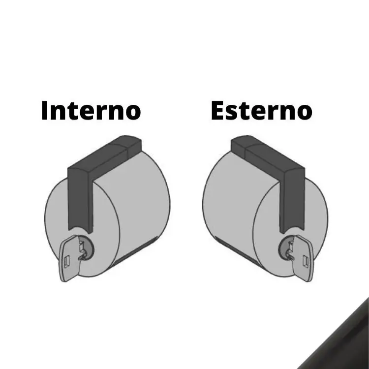 Weekendaanbieding Premiapri Forma F15 Meroni per porte, comando chiave, senza serratura e controbordo, finitura Nero Verniciato