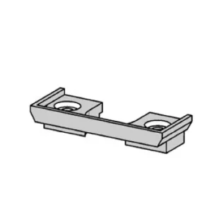 Uitverkoop Sottobordo P2286 Meroni per profilo alluminio, serie Nova-Forma, materiale plastico, finitura Nera