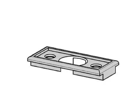 Sottobordo P2287 Meroni per profilo alluminioâ ‹â ‹â ‹â ‹â ‹â ‹, serie Nova-Forma, materiale plastico, finitura Nera Koop Online