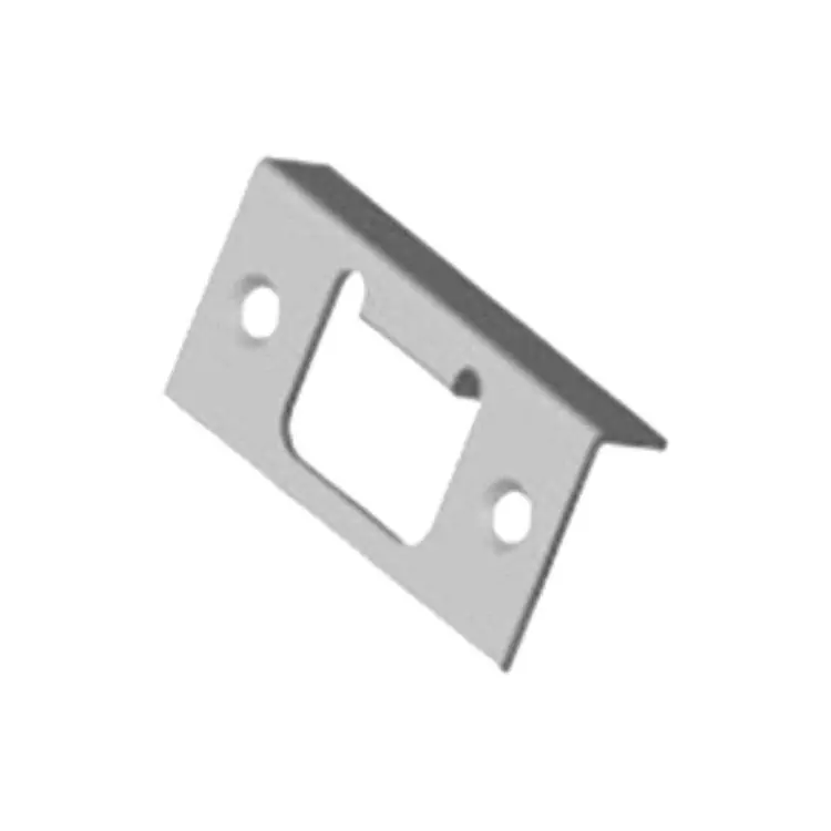 Gereduceerde Prijs Controbordo refilato P 896 Meroni, per Premiapri serie Nova-Forma, piastra stondata 57x24 mm, materiale acciaio, finitura Nichelato