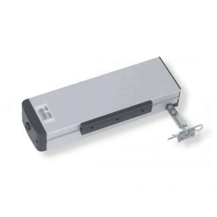 Attuatore Micro 02 Mingardi per finestra, elettrico a catena, corsa regolabile 250-365 mm, potenza 230 V, finitura Argento Populair