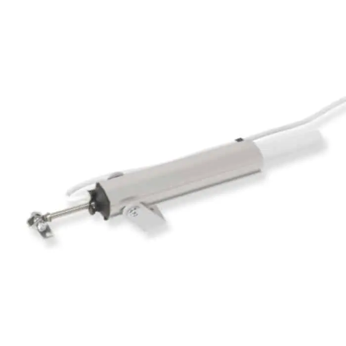 Rechtstreeks Van De Fabrikant Attuatore D4 Fce Mingardi per finestra, elettrico a stelo, attacco a T, corsa 180 mm, potenza 230 V, finitura Argento