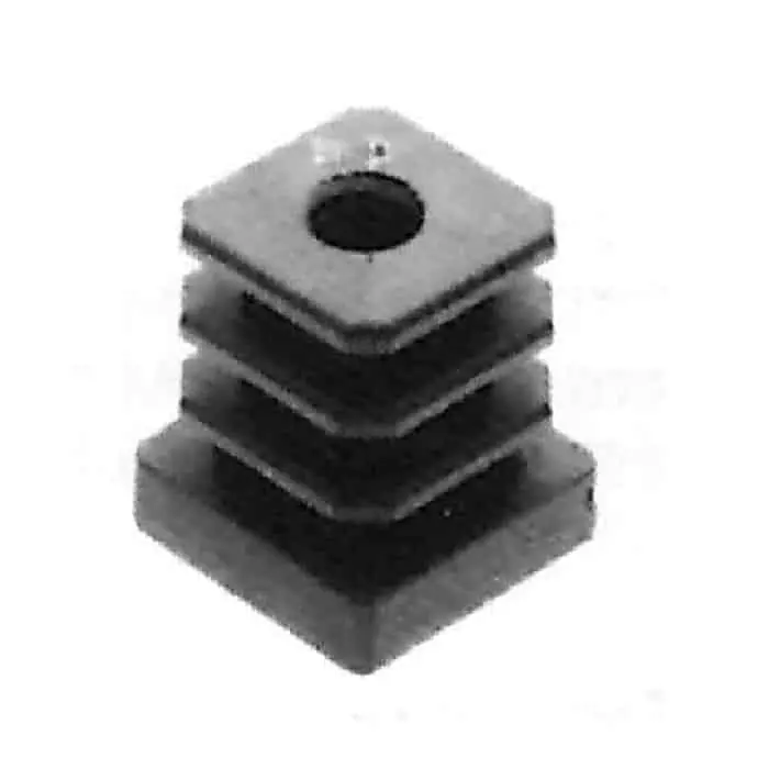 Appoggio quadrato in plastica Maco per tubo mobile, alettato e filettato M10, dimensioni 30x30 mm, finitura Nero Alleen Vandaag