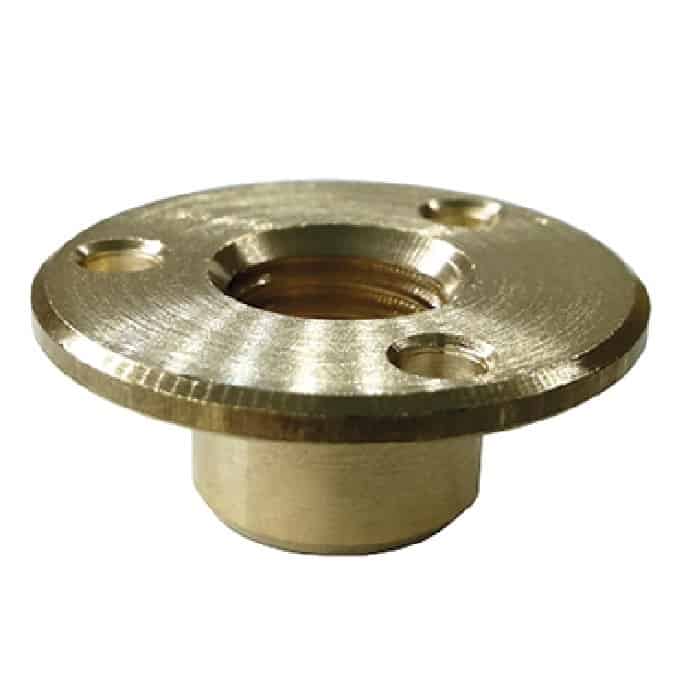 Koopje Ghiera filettata in ottone tornito Maco per mobile, diametro 30 mm, filetto M12, finitura Ottone Lucido