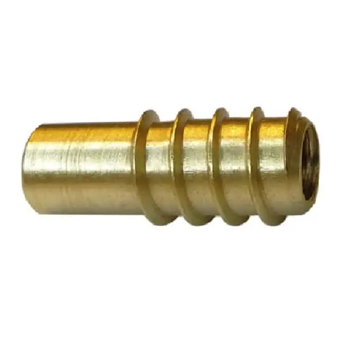Spinotto in ottone Maco per mobile, con ribasso, filetto M6, lunghezza 28 mm, finitura Ottone lucido Laatste Versie