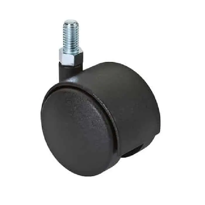 Meest Verkocht Ruota girevole 0524 Maco per mobile, attacco perno filettato, diametro 45 mm, portata 30 Kg, finitura Nero