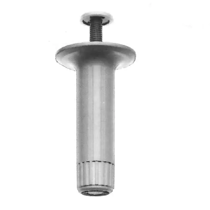 Tijdelijk Beschikbaar Piedino Maco per mobile, con vite fissaggio, diametro 28 mm, lunghezza 120 mm, finitura Bianco