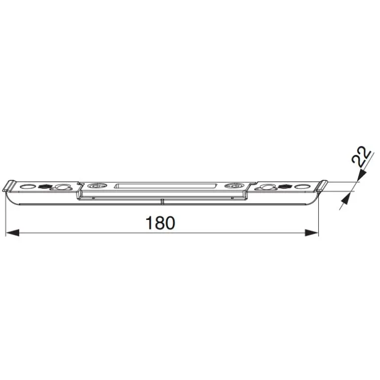 Weekendaanbieding Scontro gancio-punzone 209909 Maico per serratura aria 4, scostamento 13, finitura Argento