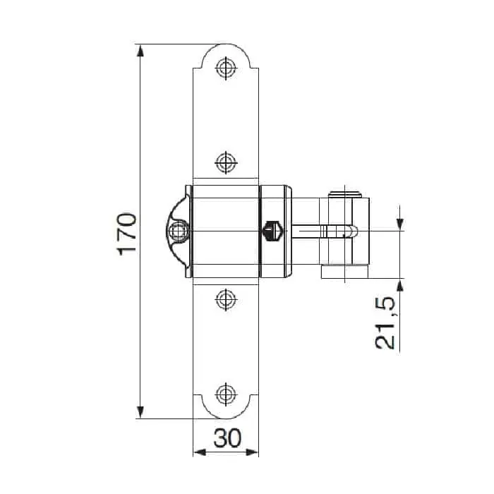 Bandella Maico a croce, distanza da gomito 19 mm, distanza asse 16-24 mm, finitura Nero Opaco Speciale Aanbieding
