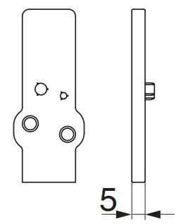 Aanbieding Spessore Staffa di chiusura per fermo maniglia MAICO 41521 Rustico, spessore 5 mm