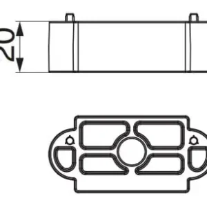 Aanbieding Spessore per Fermapersiana Komfort 40377 Maico, altezza 20 mm, finitura Nero