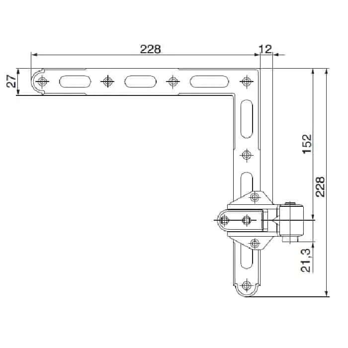 Actieprijs Coppia bandelle angolo Maico, monoblocco, regolazione laterale, GR1, distanza da gomito 50-68 mm, distanza asse 16-19 mm, finitura Nero Opaco