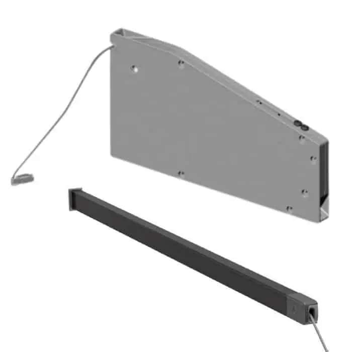 Rechtstreeks Van De Fabrikant Meccanismo Kiaro 46006000 Livenza per ribalta 600 mm + canalina copertura fianco 46205500, finitura Nichelato Nero e Gunmetale
