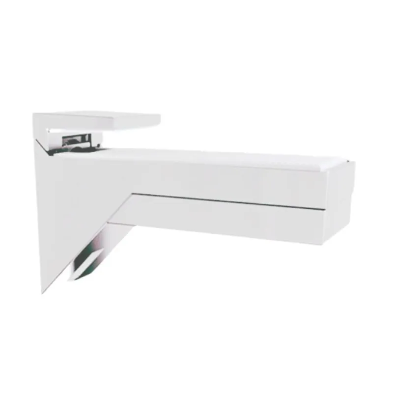 Rechtstreeks Van De Fabrikant Reggimensola Kalabrone Livenza per piani in vetro e legno, spessore 8-30 mm, dimensione 111x70x36,5 mm, Zama finitura Bianco Verniciato