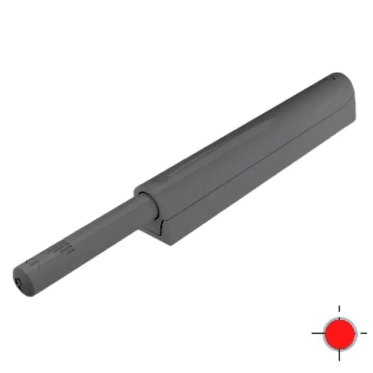 Korting Cricchetto K-push Livenza per anta mobile, versione Strong con paracolpo 37,2 mm, dimensione 12x82 mm, finitura Nero