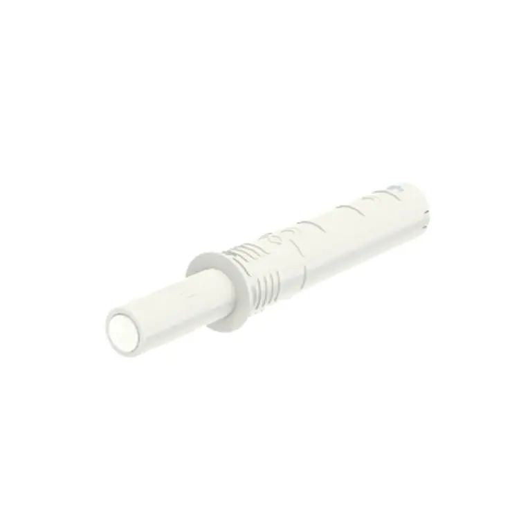 Cricchetto K-push Tech Livenza per anta mobile, versione Standard con paracolpo 20 mm, dimensione 10x49,5 mm, finitura Bianco Exclusieve Aanbieding