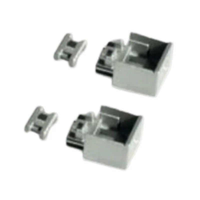 Koopje Kit 2 testate di chiusura LS, per sistema illuminazione led Mec 1, Plastica finitura Argento