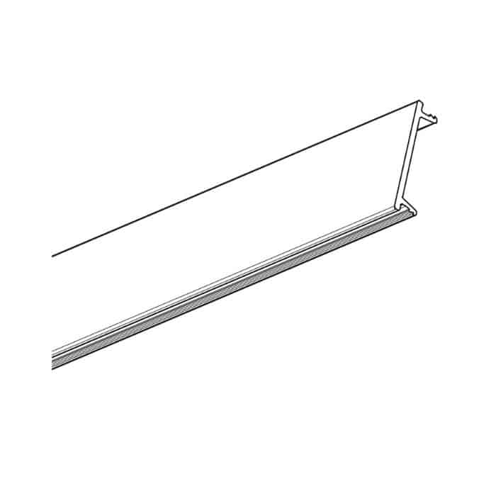 Diffusore piatto LS per sistema illuminazione Mec 1-3-4-5, lunghezza 3000 mm, Policarbonato finitura Trasparente Must-Have