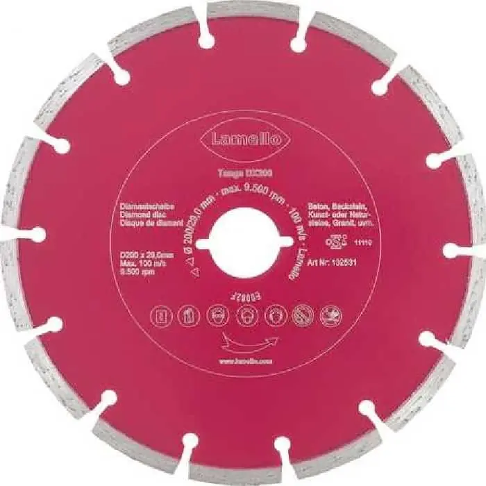 Disco diamantato Lamello, ricambio per Tanga DX200, diametro 200 mm Laatste Versie