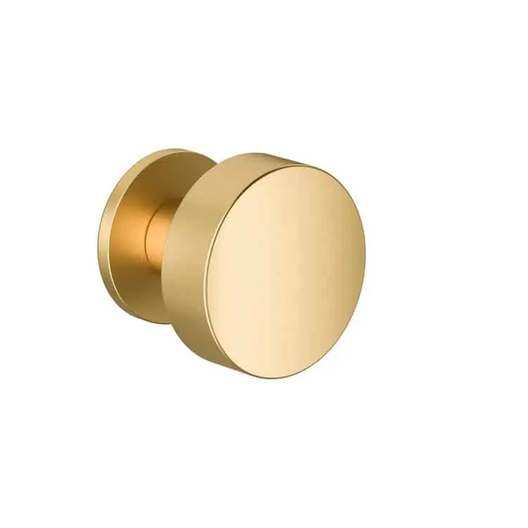 Meest Verkocht Pomolo tondo per porta ingresso Le Fabric, diametro 60 mm, finitura Ottone Naturale