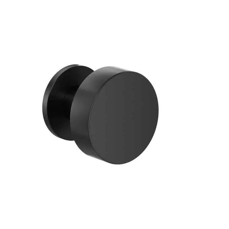 Lage Kosten Pomolo tondo per porta ingresso Le Fabric, diametro 60 mm, finitura Nero Soft Touch