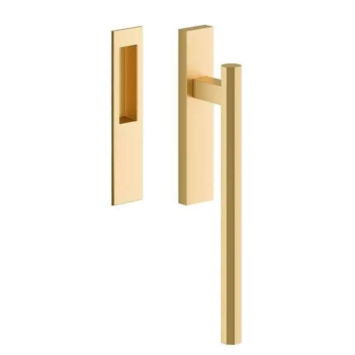 Maniglia per alzante scorrevole serie Otta L, Le Fabric Handles Contemporary, in Ottone, finitura Naturale Express Levering