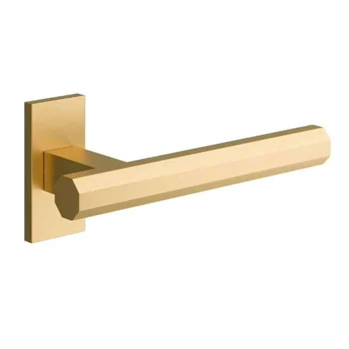 Populair Maniglia porta profilo Otta L, Le Fabric Handles Contemporary, in Ottone, finitura Naturale