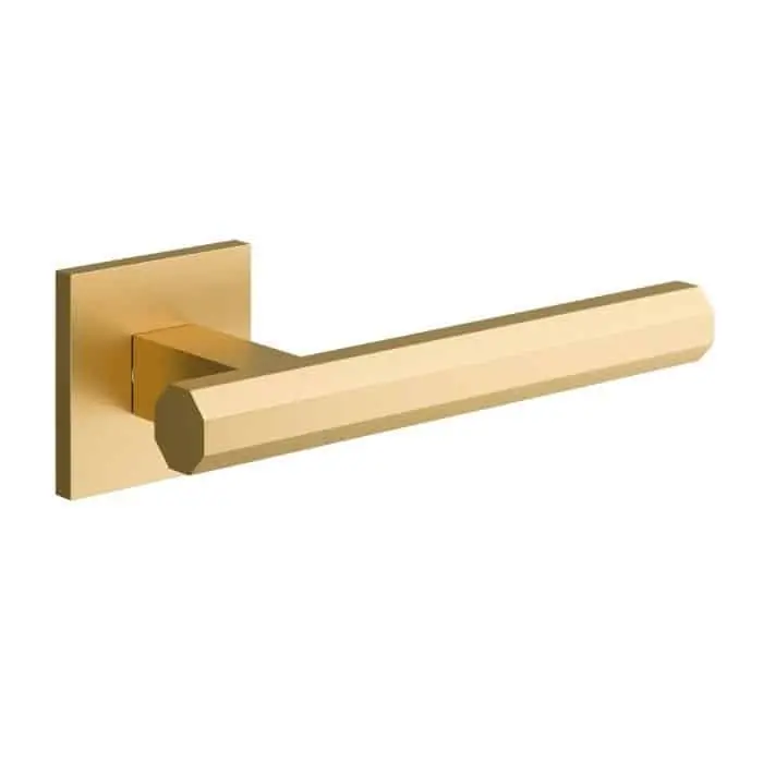 Maniglia porta serie Otta L, Le Fabric Handles Contemporary, in Ottone, finitura Naturale Op = Op