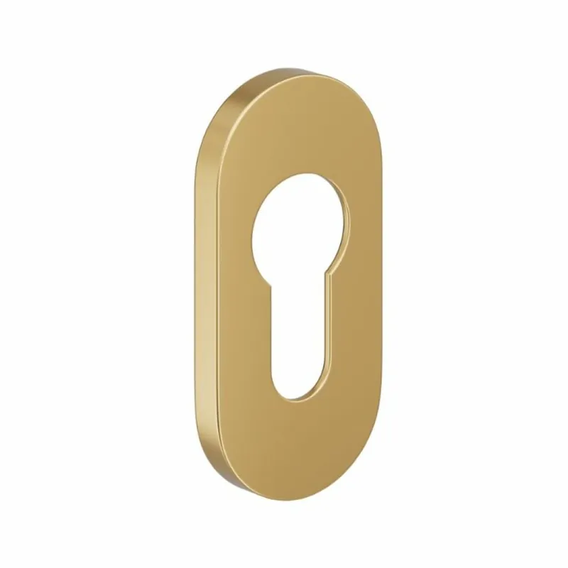 Bocchetta ovale foro Yale per maniglia Le Fabric collezione Contemporary Tonda, lunghezza 63 mm, finitura Ottone Naturale Gereduceerde Prijs