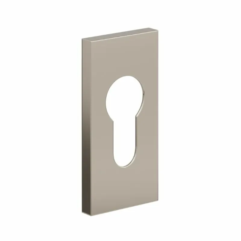 Exclusieve Aanbieding Bocchetta rettangolare foro Yale per maniglia Le Fabric collezione Contemporary Quadra, lunghezza 63 mm, finitura Cromo Lucido