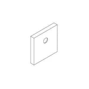 Betaalbaar Bocchetta per codolo Le Fabric collezione Contemporary Quadra, dimensione 50x50 mm, finitura Cromo Lucido