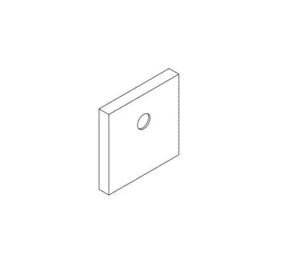 Betaalbaar Bocchetta per codolo Le Fabric collezione Contemporary Quadra, dimensione 50x50 mm, finitura Cromo Lucido