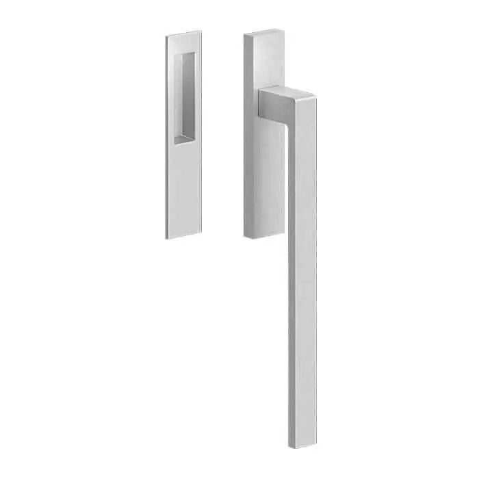 Op = Op Maniglia per alzante scorrevole serie Wall Le Fabric Contemporary, design Roberto Rocchi, in Zama, finitura Cromo Opaco