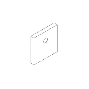 Hete Deal Bocchetta per codolo Le Fabric collezione Contemporary Quadra, dimensione 50x50 mm, finitura Nero Opaco