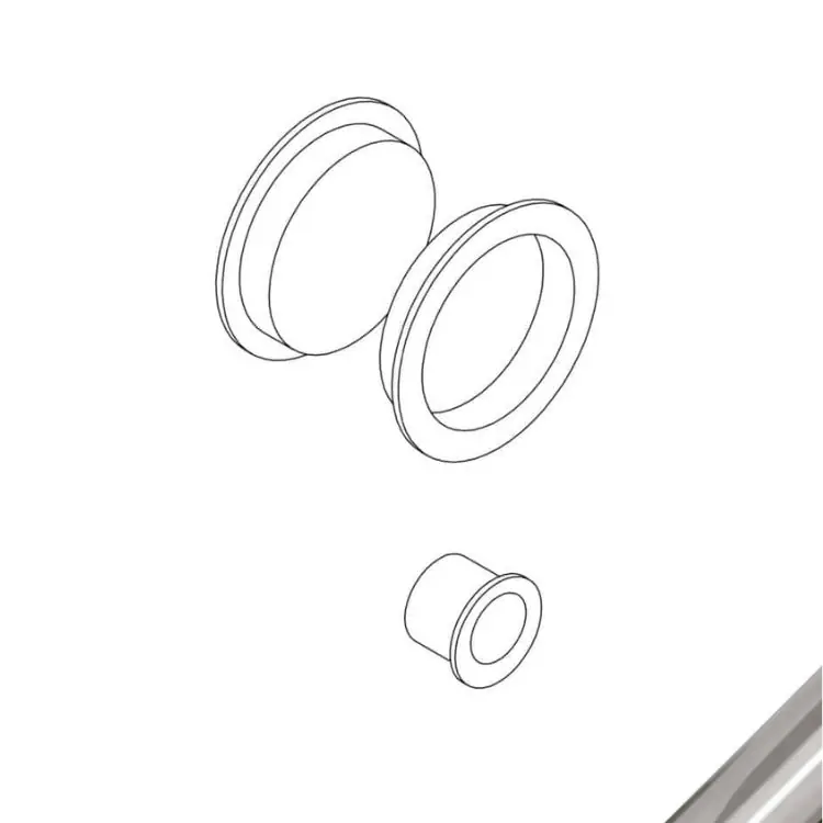 Premium Kit trascinamento per scorrevole Le Fabric collezione Contemporary Tonda, diametro 58 mm, finitura Cromo Lucido