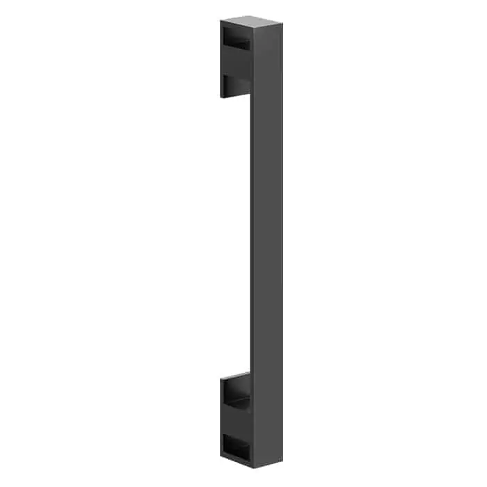 Korting Maniglia ingresso serie Moscow City e Brera Le Fabric Contemporary, interasse 300 mm, in Alluminio, finitura Nero Soft Touch