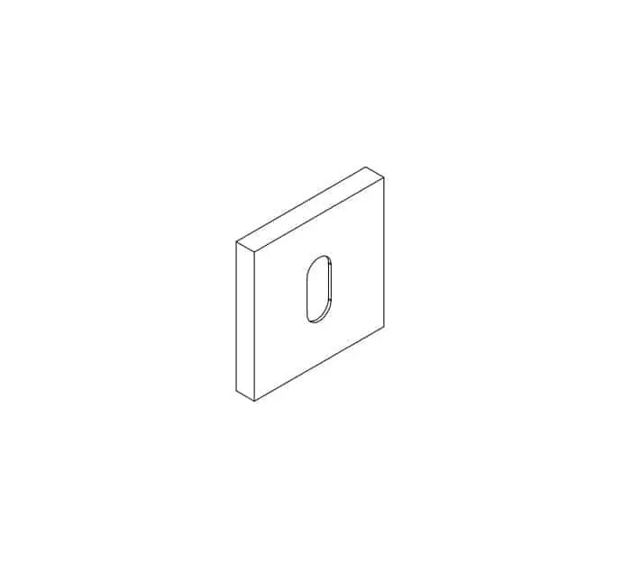 Flitsaanbieding Bocchetta foro Patent per maniglia Le Fabric collezione Contemporary Quadra, dimensione 50x50 mm, finitura Nero Opaco