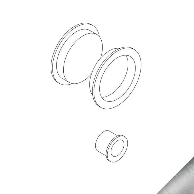 Koop Online Kit trascinamento per scorrevole Le Fabric collezione Contemporary Tonda, diametro 58 mm, finitura Cromo Opaco