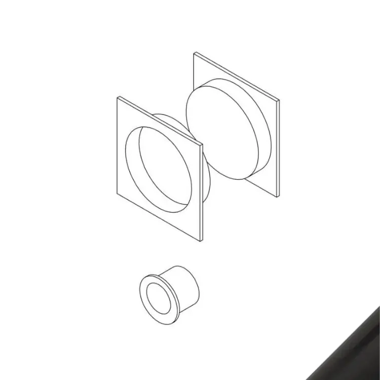 Op = Op Kit trascinamento per scorrevole Le Fabric collezione Contemporary Quadra, larghezza 55 mm, finitura Nero Soft Touch