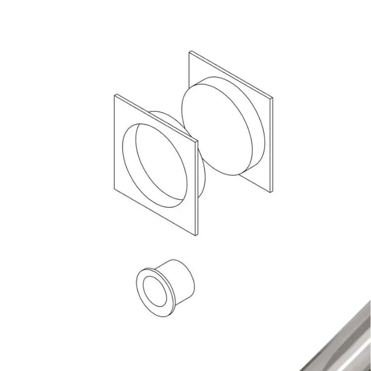 Beste Prijs Kit trascinamento per scorrevole Le Fabric collezione Contemporary Quadra, larghezza 55 mm, finitura Cromo Lucido