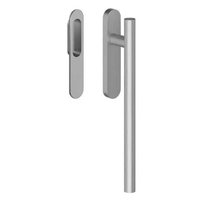 Maniglia per alzante scorrevole serie Citylife Le Fabric Contemporary, in Ottone, finitura Cromo Opaco Weekendaanbieding