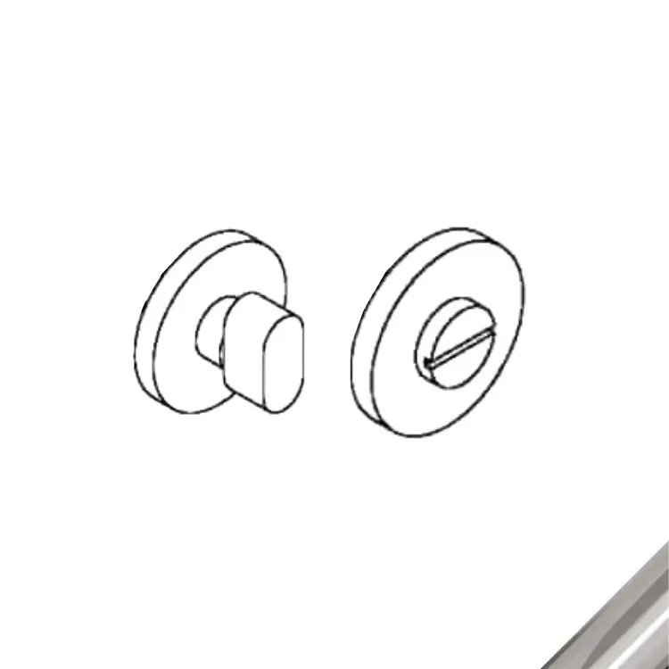 Nottolino WC per porta bagno Le Fabric collezione Contemporary Tonda, ribassato, finitura Cromo Lucido Weekendaanbieding