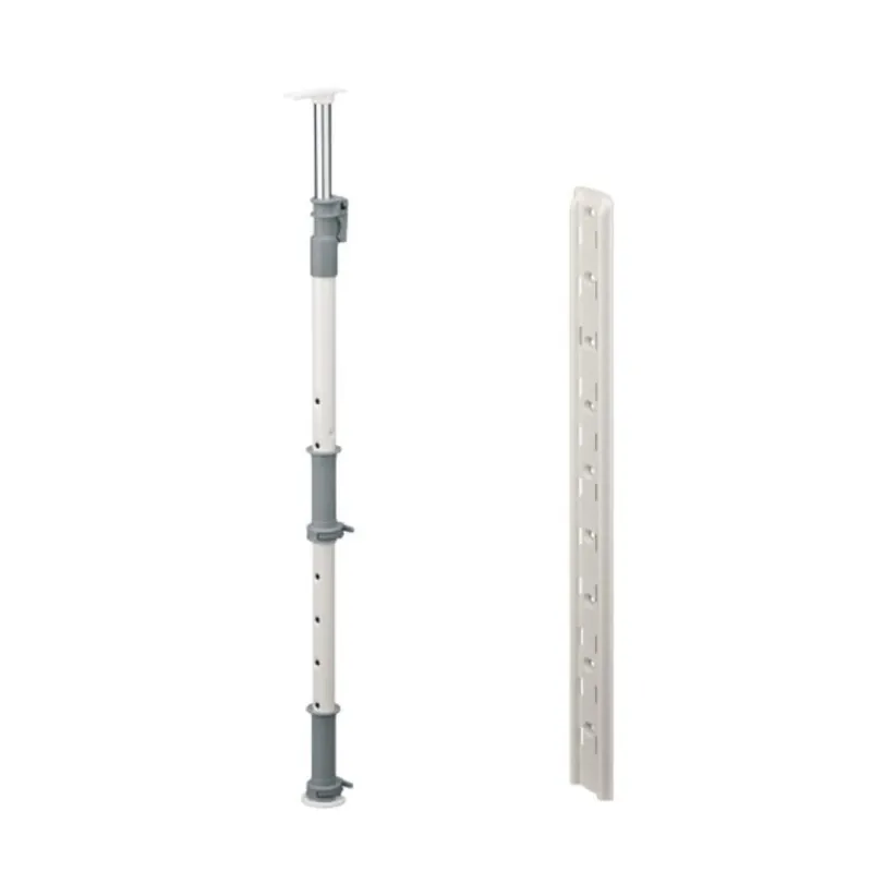Rechtstreeks Van De Fabrikant Asta di sostegno Kessebohmer per le Mans II da cucina, altezza 720-900 mm, Acciaio finitura Bianco