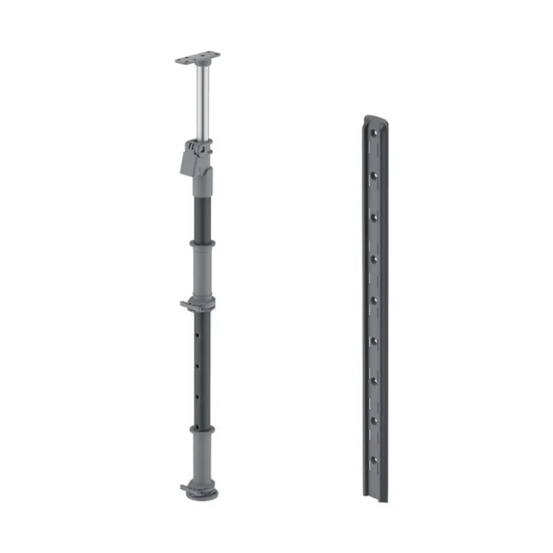Snelle Levering Asta di sostegno Kessebohmer per le Mans II da cucina, altezza 600-750 mm, Acciaio finitura Antracite