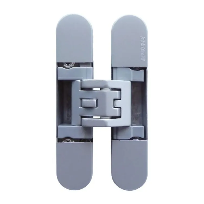Cerniera a scomparsa K6400 Kubica Kubicenter Koblenz, per porte filo muro, dimensione 105x22 mm, regolabile su 3 assi, portata 30 kg, Zama e Plastica finitura Cromo Satinato Populair
