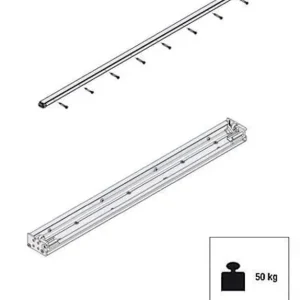 Kit binari Tricks Koblenz, sistema nascosto per porta scorrevole esterno muro, larghezza 1200 mm, portata 50 Kg Dagaanbieding