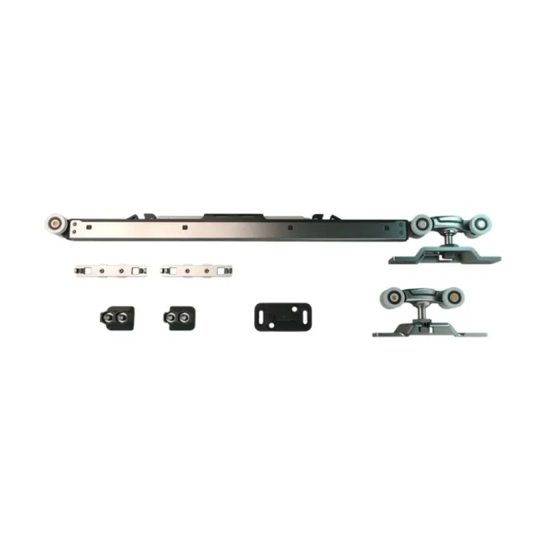 Guarnitura scorrevole 0500 120 ABS Koblenz per porta da interni, staffe e fermi ammortizzati in apertura e chiusura, portata 120 Kg, Zama finitura Zincato Lage Kosten