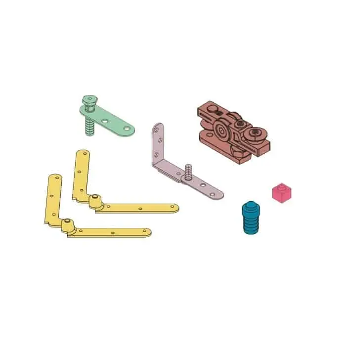 Kit Accessori Koblenz 0200/5, per porta pieghevole con bugne, portata 50 Kg Uitverkoop