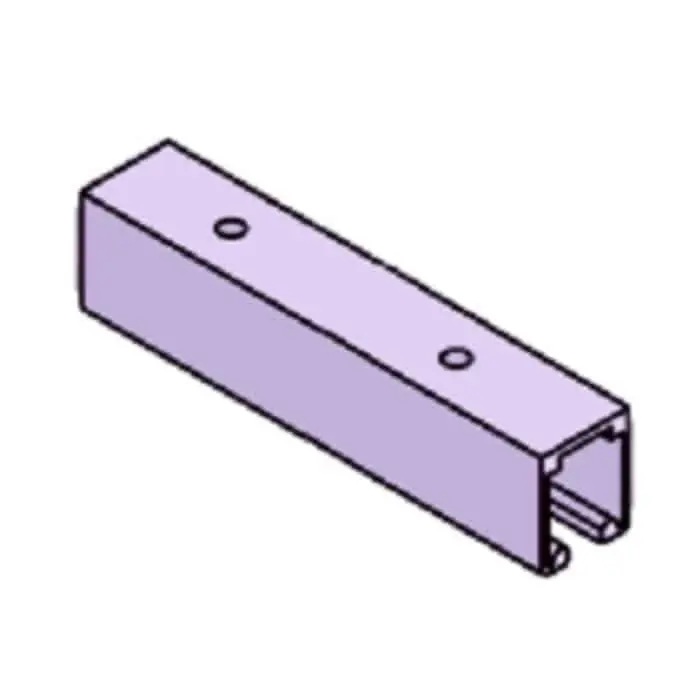 Binario Koblenz 0200/2 in alluminio, per porte a libro in legno, portata 50 kg, lunghezza 3000 mm, finitura nero Rechtstreeks Van De Fabrikant